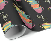 積み重ね磁器のキュプラ、紅茶、コーヒー蒸気 ラッピングペーパー (ロールコーナー)