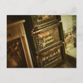 積み重ね素朴られた木箱の箱が色あせた ポストカード (正面)