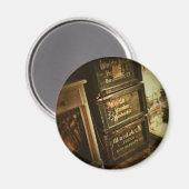 積み重ね素朴られた木箱の箱が色あせた マグネット (正面/裏面)