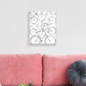 積み重ね自転車 キャンバスプリント (インサイチュ (リビング))