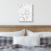 積み重ね自転車 キャンバスプリント (インサイチュ (寝室))