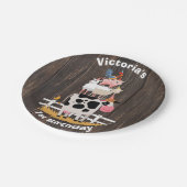 積み重ね農園動物納屋周囲の庭誕生日パーティー ペーパープレート (アングル)