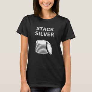 積み重ね銀 – 銀のスタッカギフト Tシャツ