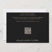 積み重はっきりしたね番号ミニマルQRコード日付の保存 招待状 (裏面)