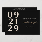 積み重はっきりしたね番号ミニマルQRコード日付の保存 招待状 (正面/裏面)