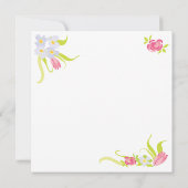 積み重ビクトリアンねティーカップティーパーティの招待状 招待状 (裏面)