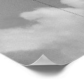 積乱雲クレーン – 白黒 ポスター (角)