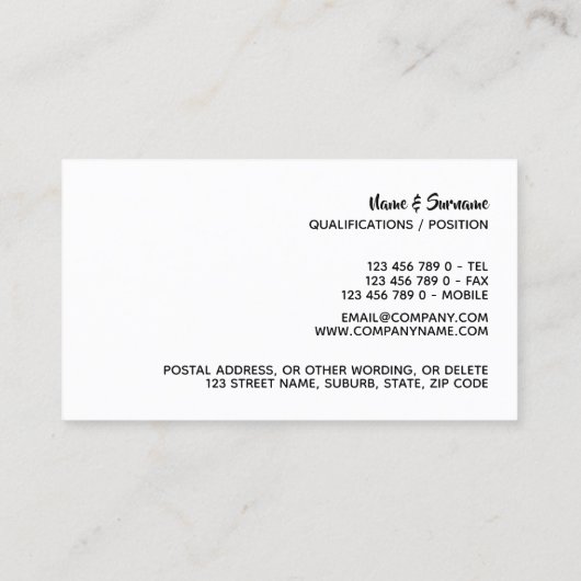 積層のフロアーリングの写真の木製品 名刺 (裏面)