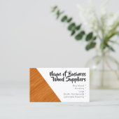 積層のフロアーリングの写真の木製品 名刺 (スタンド正面)