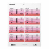 積層インクピンク体バター瓶の製品ラベル ラベル (フルシート)