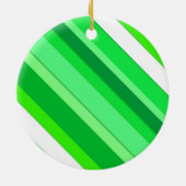 積層キャンディストライプーの – エメラルドグリーンとホワイト セラミックオーナメント (裏面)