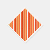 積層キャンディストライプーの – オレンジと白 スタンダードカクテルナプキン (角)