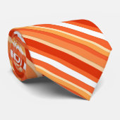 積層キャンディストライプーの – オレンジと白 ネクタイ (ロール)