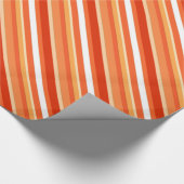 積層キャンディストライプーの – オレンジと白 ラッピングペーパー (角)