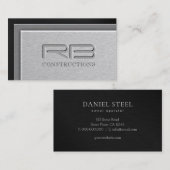 積層ブラシ金属鋼コーナー建築 名刺 (正面/裏面)