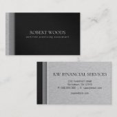積層ブラシ鋼メタルブラックCPA会計士 名刺 (正面/裏面)