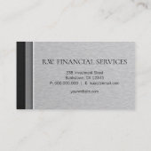 積層ブラシ鋼メタルブラックCPA会計士 名刺 (裏面)