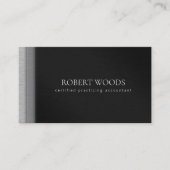 積層ブラシ鋼メタルブラックCPA会計士 名刺 (正面)