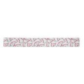 積層ベースボールパターン誕生日 サテンリボン (正面)