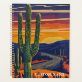 積層南西部ランドスケーププリントカスタム プランナー手帳 (正面)