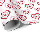 積層魅力的ハート包装紙 ラッピングペーパー (ロールコーナー)