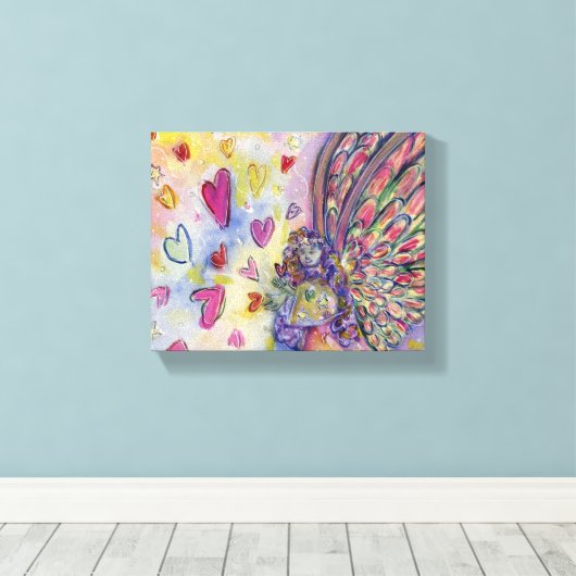 積極宇宙エンジェルキャンバスプリント絵画ズ キャンバスプリント (インサイチュ (ウッドフロア))