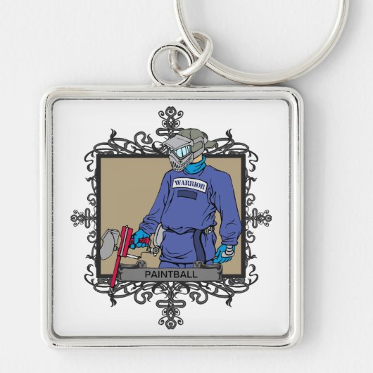 積極的なペンキの球 キーホルダー (正面)