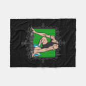 積極的な陸上競技 フリースブランケット (正面(横))