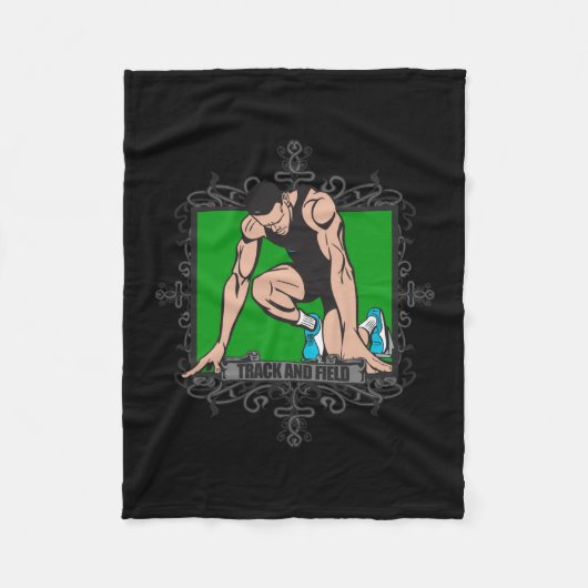 積極的な陸上競技 フリースブランケット (正面)