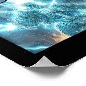 積極的に湿った – おもしろい懸命稲妻スケルトン ポスター (角)