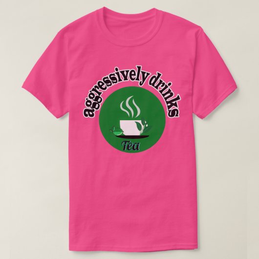 積極的に茶を飲む6 Tシャツ (デザイン正面)