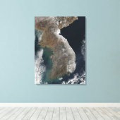 積雪の衛星観測 キャンバスプリント (インサイチュ (ウッドフロア))