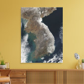 積雪の衛星観測 キャンバスプリント (インサイチュ (リビング))