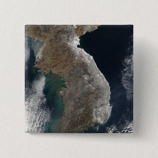 積雪の衛星観測 缶バッジ (正面)