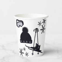 積雪デザイン違う品 紙コップ