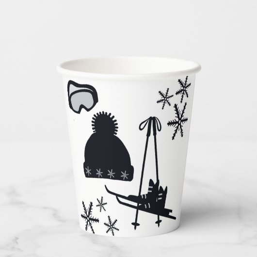 積雪デザイン違う品 紙コップ (裏面)