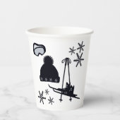 積雪デザイン違う品 紙コップ (正面)