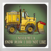 積雪トラック運転士引用文ポスター ポスター (正面)