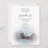 積雪バーン&サイロウィンターブライダルシャワー 招待状 (正面)