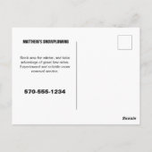 積雪付き積雪荷用台車 ポストカード (裏面)