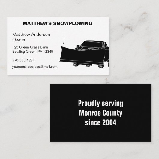 積雪付き積雪荷用台車 名刺 (正面/裏面)