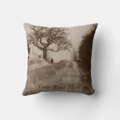 積雪地帯の大気写真 クッション (裏面)