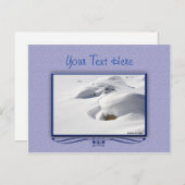 積雪岩景勝地美しい写真カスタム ポストカード (正面/裏面)