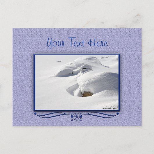 積雪岩景勝地美しい写真カスタム ポストカード (正面)