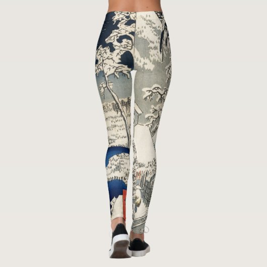 積雪日本の印刷レギンスプリント レギンス (裏面)