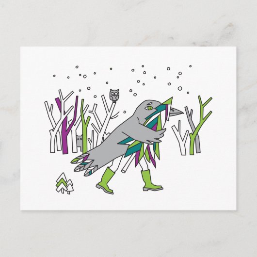 積雪時間 ポストカード (正面)