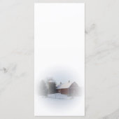 積雪納屋とサイロ冬の結婚式プログラム プログラム (正面)