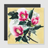 積雪術絵を描での椿 (正面/裏面)