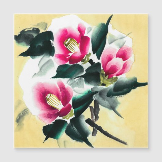 積雪術絵を描での椿 (正面)