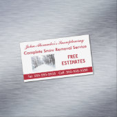 積雪、除雪、サービス業 マグネット名刺 (インサイチュ)